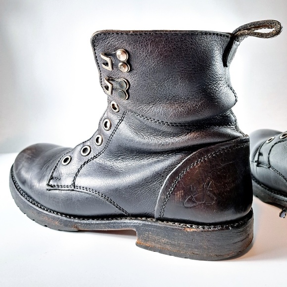 John Fluevog Living Black Casual Lace-Up Boot Size Women 7 / Men 5 - Picture 7 of 14